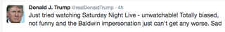 Illustration for article titled Donald Trump still doesn’t like SNL, Alec Baldwin, working